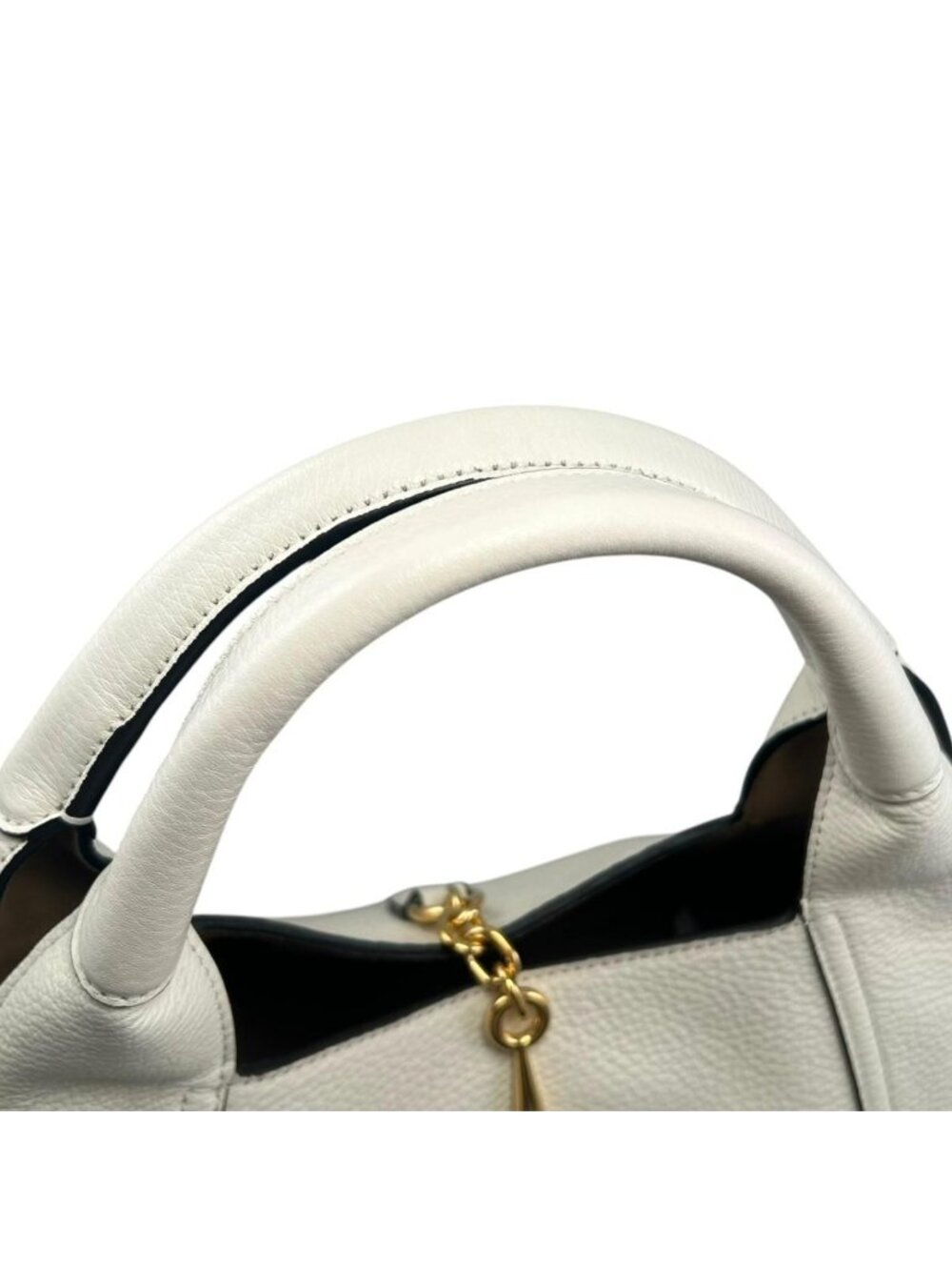 Gucci Handbag Soft Bit Leather White Gold - Picture 11 of 15